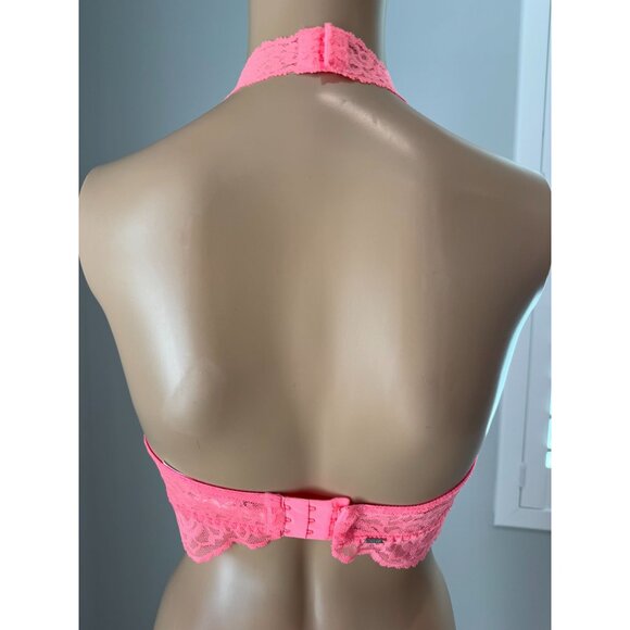 Victorias Secret PINK Lace push up Choker halter bralette, size small - Picture 7 of 12
